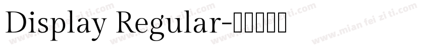 Display Regular字体转换